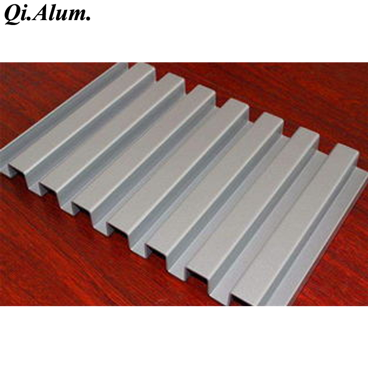 Aluminum solid corrugated panel thickness 0.7-1.5mm matel material for wall cladding