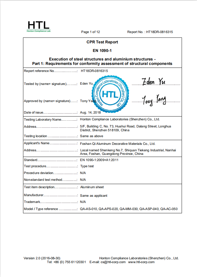 CPR Test Report