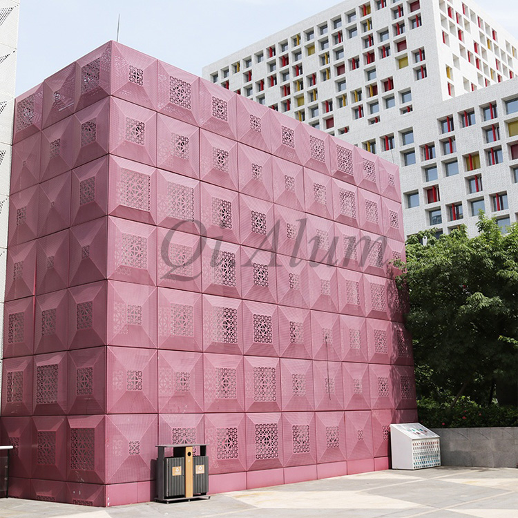 perforated aluminum panel facade exterior curtain wall decoration