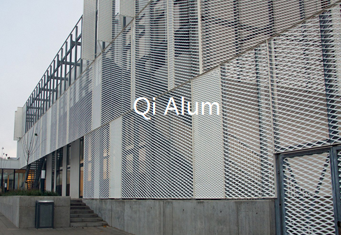 what's the factory facade of aluminum mesh effect