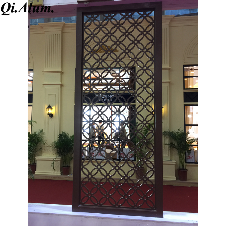 Chinese style Folded multi leaf aluminum CNC cutting perforated screen indoor